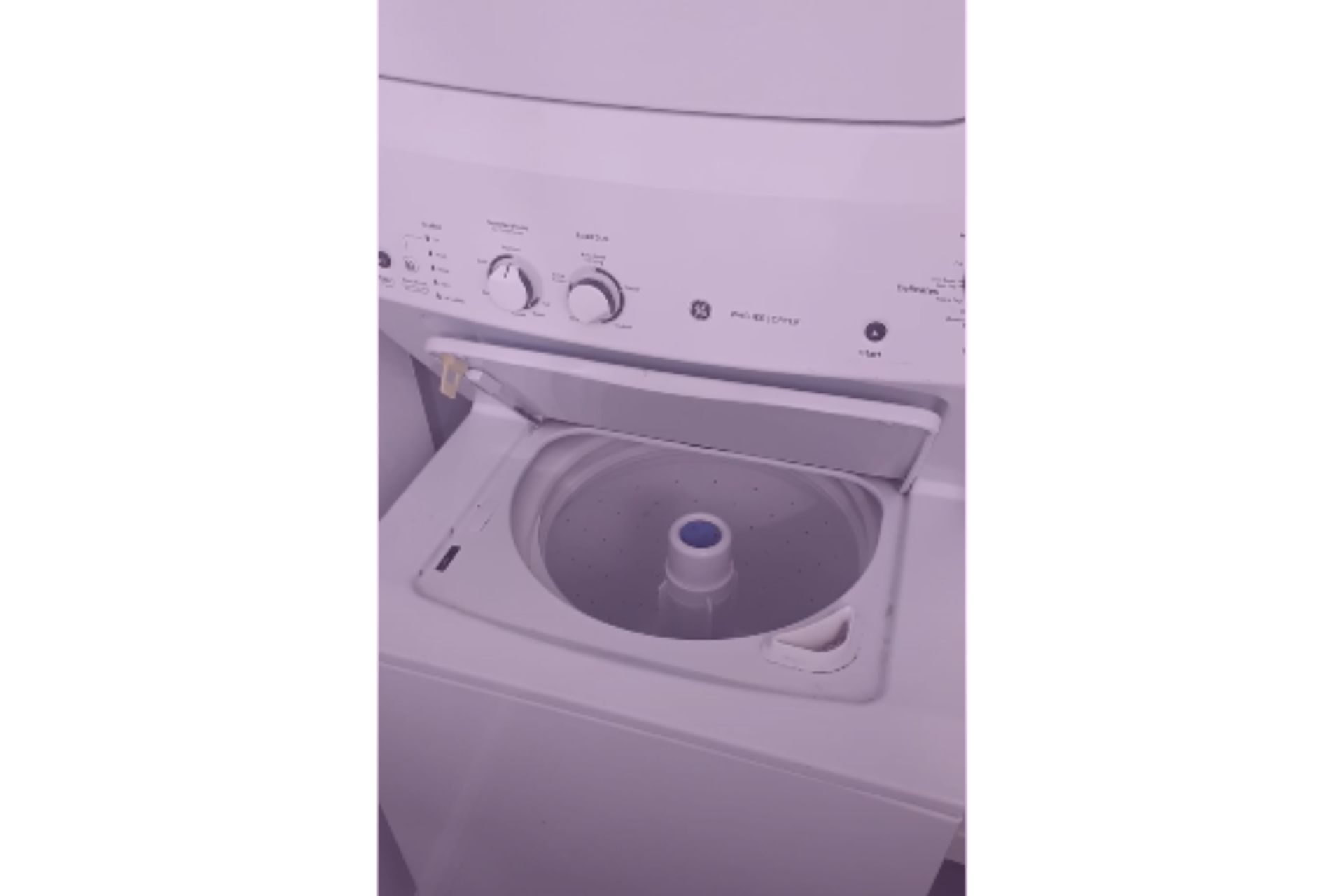 how do you reset a ge stackable washer and dryer