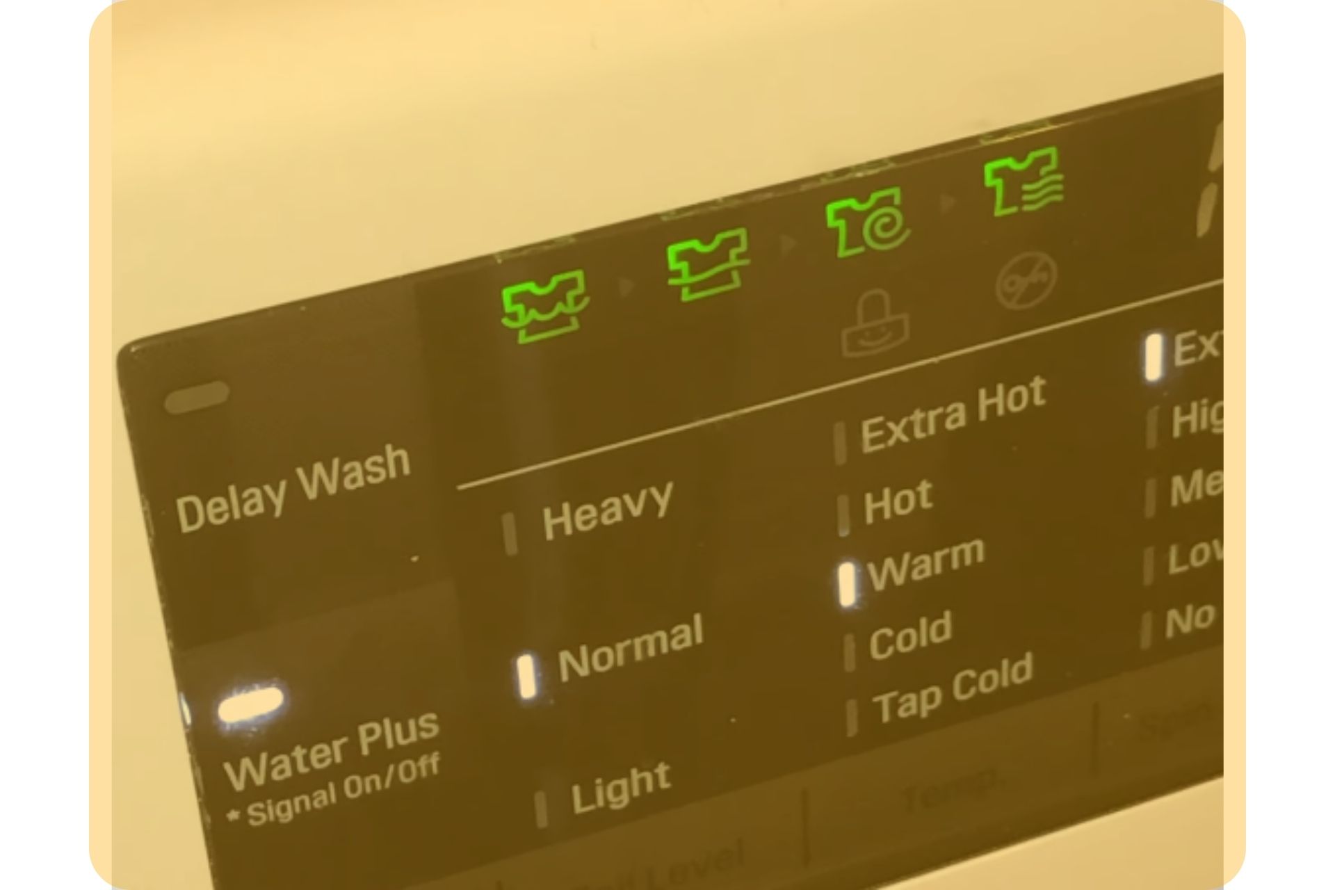 what is delay wash on lg washer