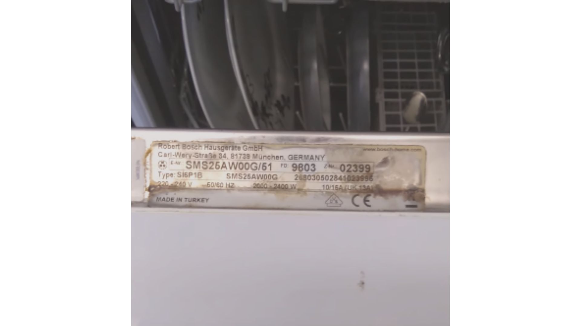what do bosch dishwasher model numbers mean