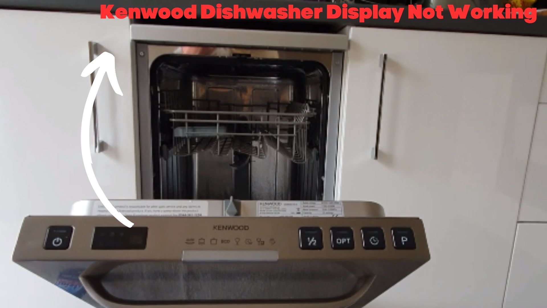 kenwood dishwasher display not working
