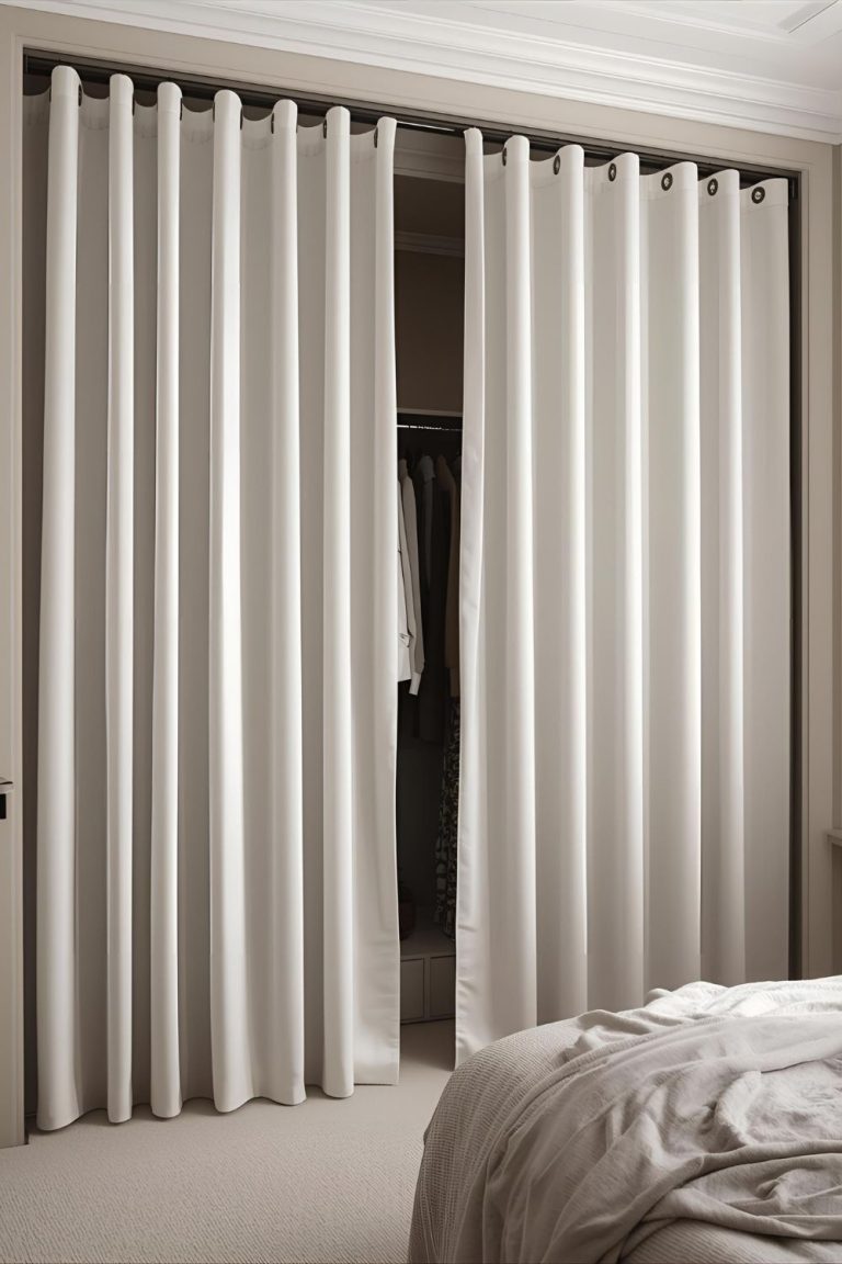How Curtain Closet Doors Add Warmth and Versatility to Any Interior ...