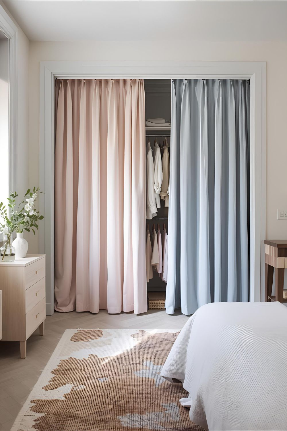 How Curtain Closet Doors Add Warmth and Versatility to Any Interior ...