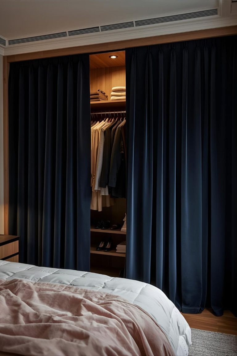 How Curtain Closet Doors Add Warmth and Versatility to Any Interior ...