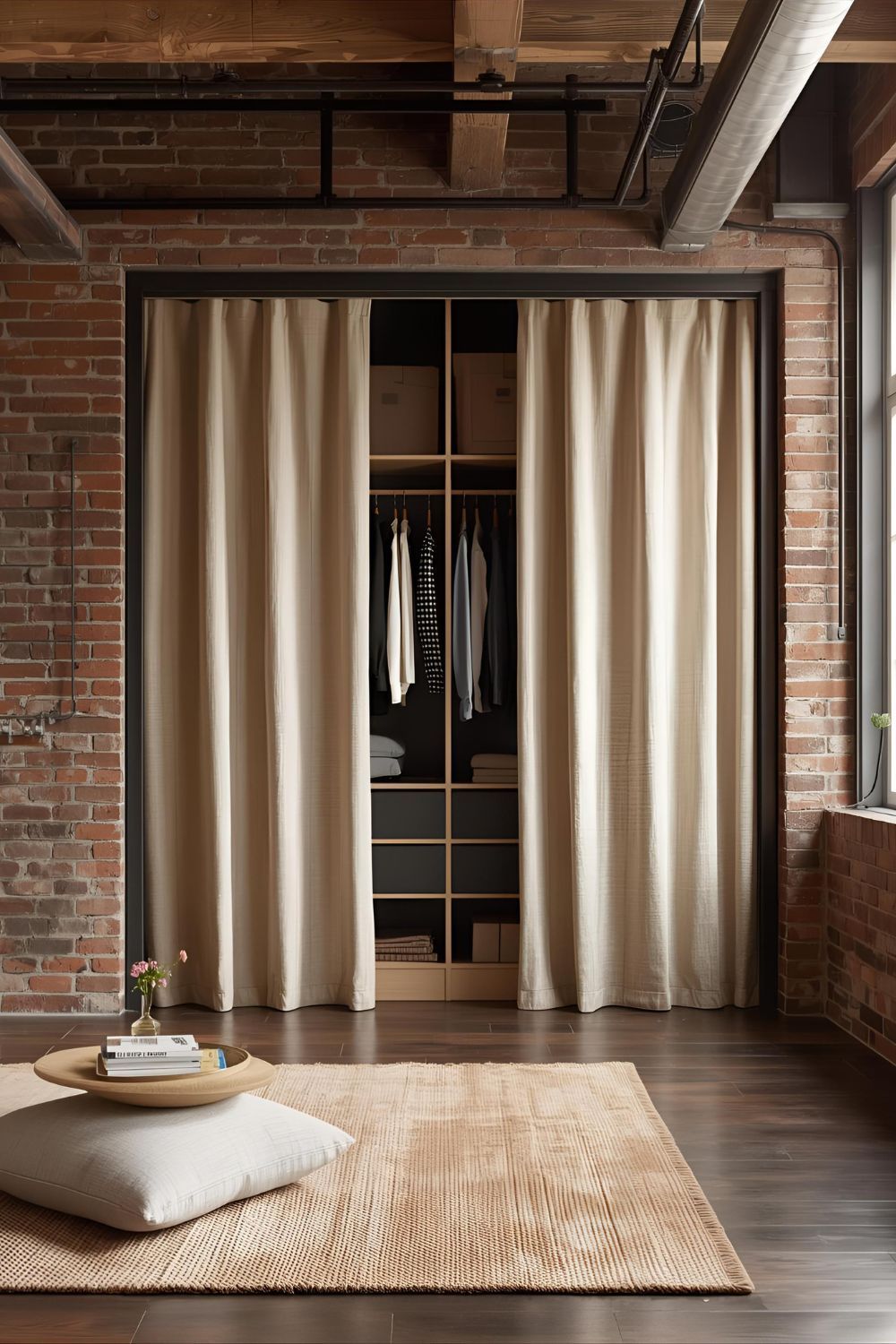 How Curtain Closet Doors Add Warmth and Versatility to Any Interior ...
