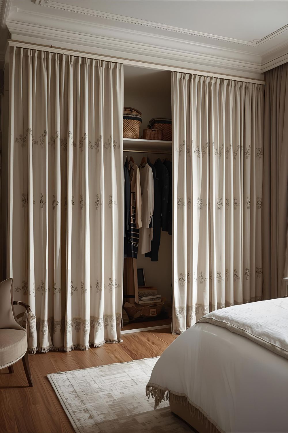 How Curtain Closet Doors Add Warmth and Versatility to Any Interior ...