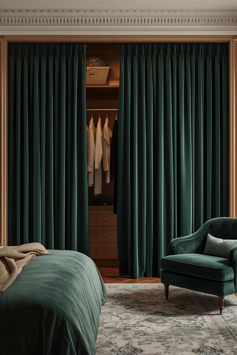 How Curtain Closet Doors Add Warmth and Versatility to Any Interior ...