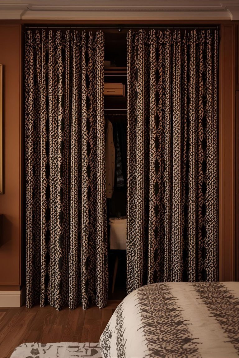 How Curtain Closet Doors Add Warmth and Versatility to Any Interior ...